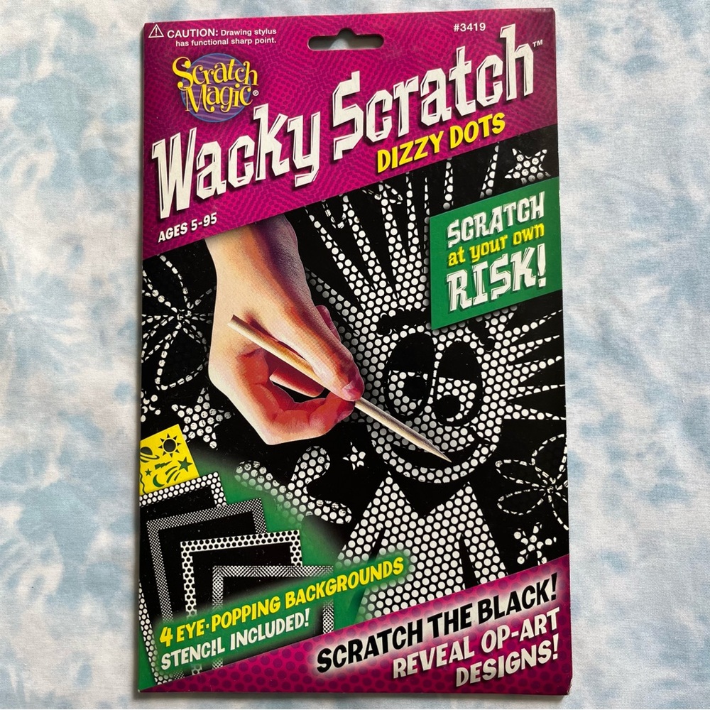 Scratch Magic Wacky Scratch "Dizzy Dots" pack of 4 drawing boards - BRAND NEW
